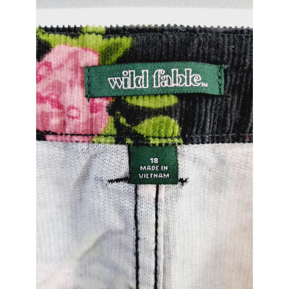 Wild Fable Gray Pink Rose Corduroy Mini Skirt Women’s Size 18 NWT - Picture 9 of 9